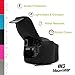 Megagear Panasonic Lumix Dc-Fz80, Fz82 Ultra Light Neoprene Camera Case, With Carabiner - Black - MG1165, PU Leather