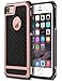 Slim iPhone 7 Case, GeekZone Hybrid Shockproof [Drop Protection] Phone Cover Soft TPU Bumper Hard PC Case Anti-slip Matte Stripe Designed Protective Case Cover for iPhone 7 [4.7 inch] (Rose Gold)