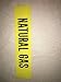 Roll of Natural Gas Pipe Marker, 72 Labels in a roll, With liner, Self adhesive stickers you peel and stick, 9