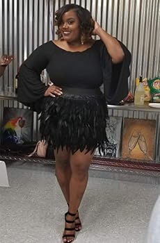 plus size feather dress