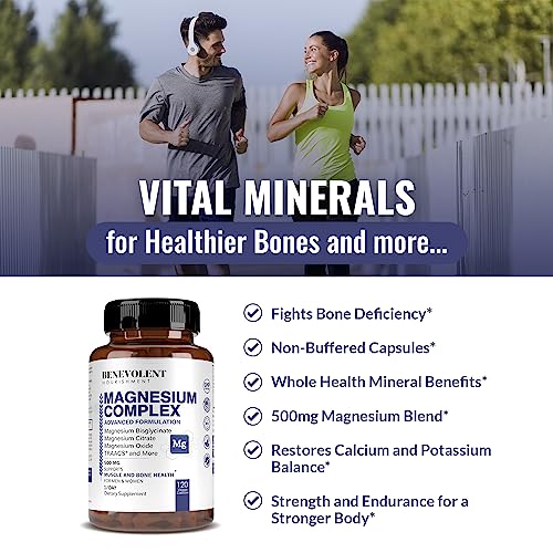 Best Magnesium Complex 500mg 5 Types of Magnesium Glycinate, Oxide