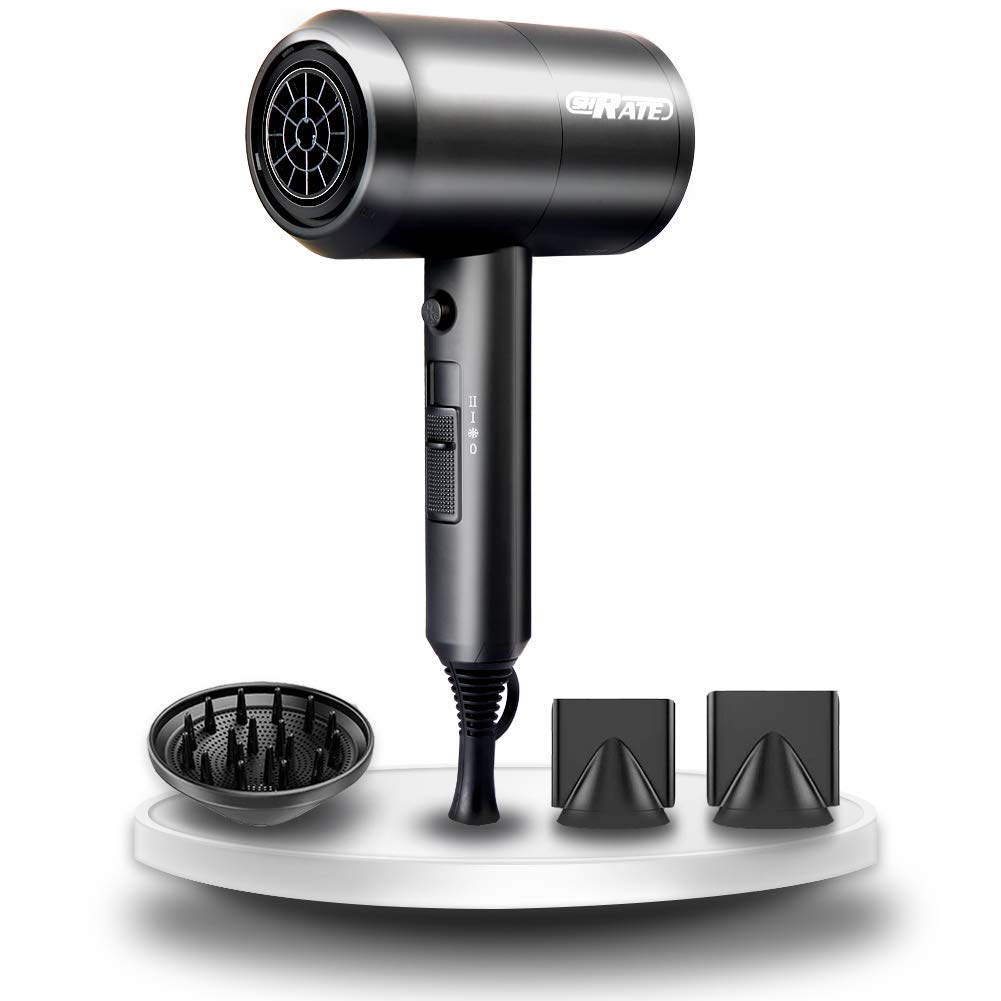 SHRATE Ionic Hair Dryer, Professional Salon Negative Ions Hair Blow Dryer Powerful 1800W for Fast Drying with 3 Heating / 2 Speed/Cool Button, Constant Temperature Hair Care Without Damaging Hair