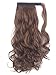 FUT Wrap Around Ponytail One Piece Clip In Curly Pony TIAL Hair Extensions 18inch 90g For Girl Lady Women Light Brown