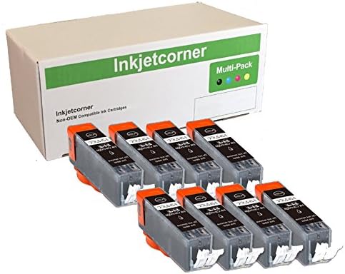 Inkjetcorner Compatible Ink Cartridges Replacement for PGI-225BK PGI-225 for use with MG5120 MG5220 MG5320 MX882 MX892 MG6120 MG6220 MG8120 MG8220 (Big Black, 8-Pack)