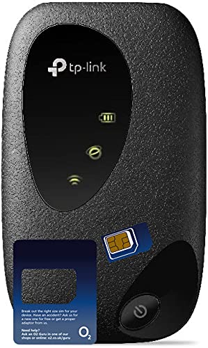 TP-Link M7010 4G Cat4 LTE Single Band Mobile WiFi with O2 Data SIM Card Bundle