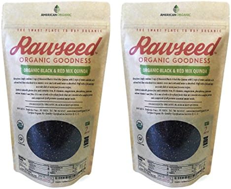 Rawseed Organic Certified Black &amp; Red Mix Quinoa (2 Pack 4 lbs)