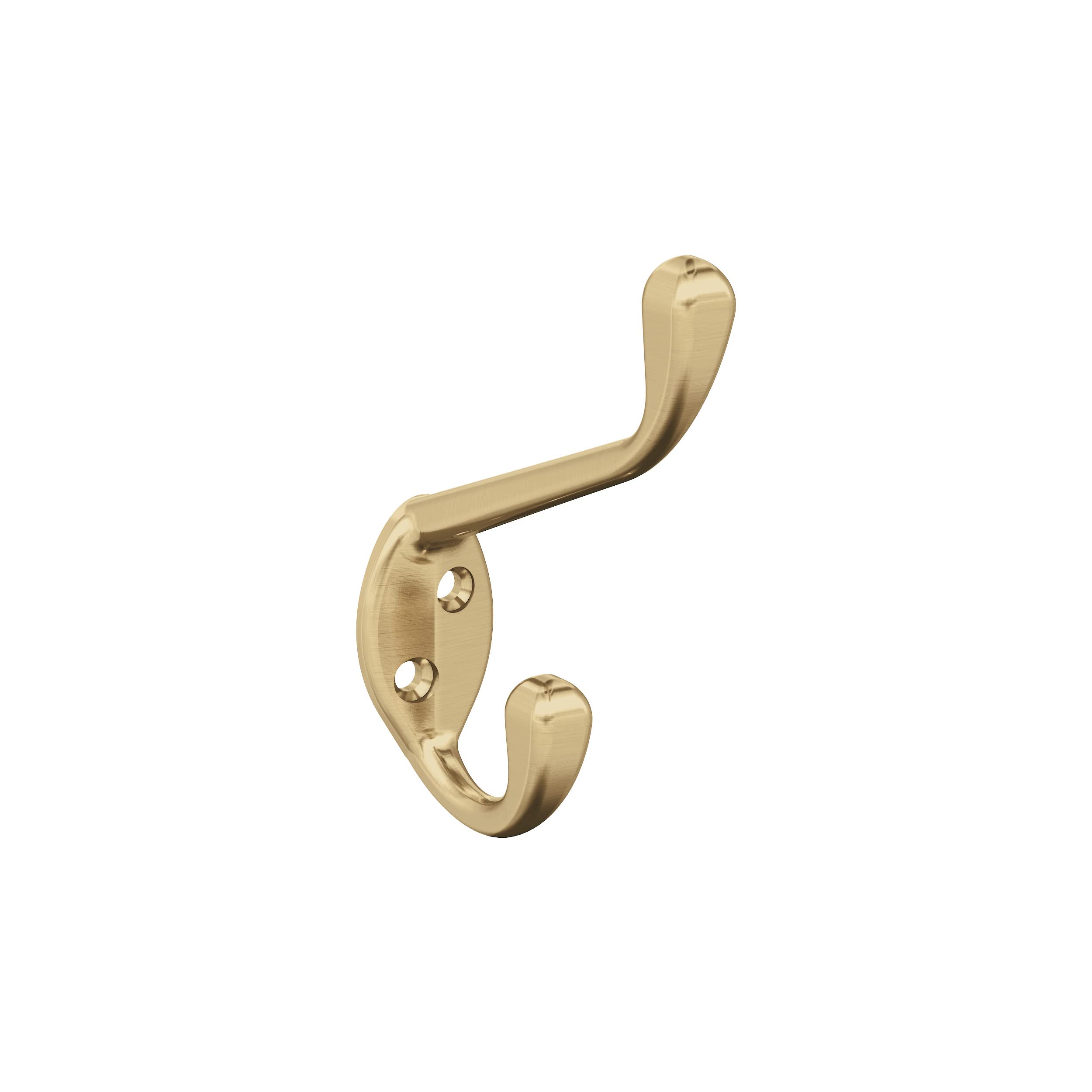 Photo 1 of Amerock H55451CZ | Noble Double Prong Decorative Wall Hook | Champagne Bronze Hook for Coats, Hats, Backpacks, Bags | Hooks for Bathroom, Bedroom, Closet, Entryway, Laundry Room, Office