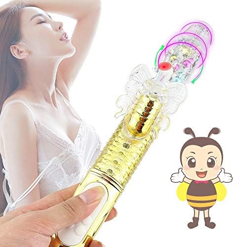 Perfect Size 1111 Thrusting Rotating Large Size Rabbit Toys with 10 Speeds，Medical Silicone Waterproof Rechargeable Cordless Massage Wand 032541