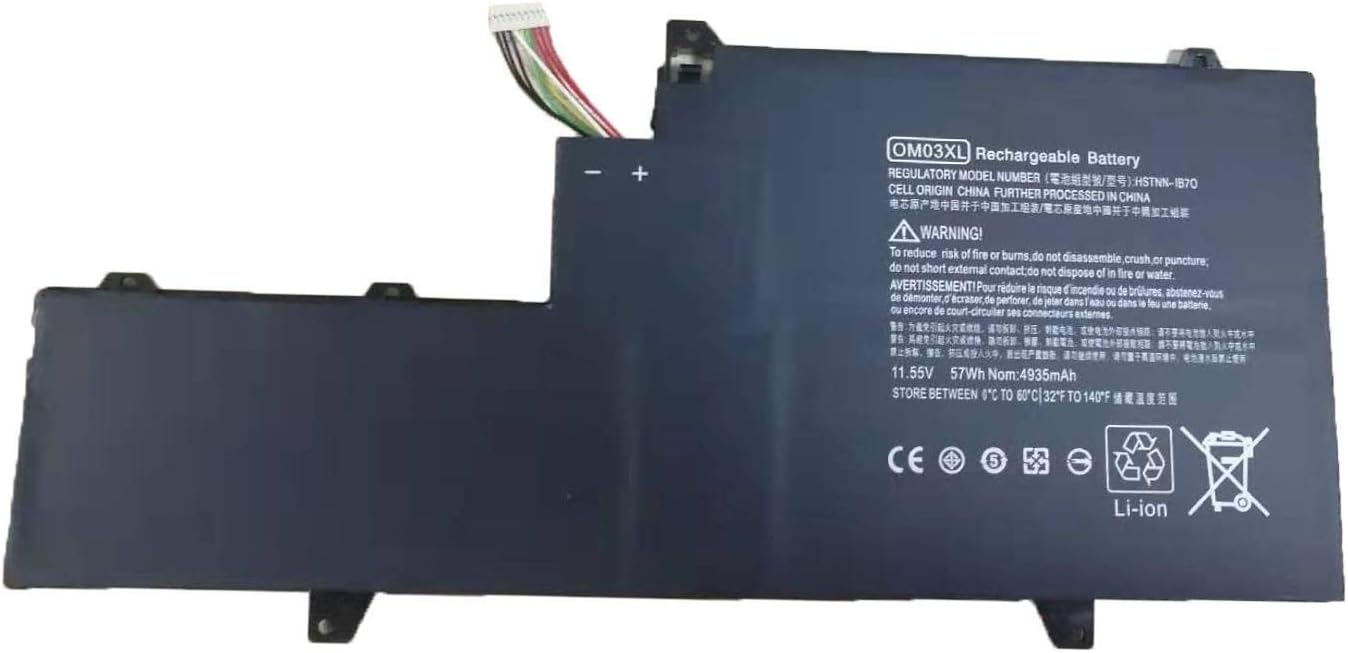 OM03XL HSTNN-IB7O 863167-171 863167-1B1 863280-855 HSN-I04C HSTNN-IB70 OMO3XL OM03057XL Laptop Battery Replacement for HP EliteBook X360 1030 G2 Series 1GY30PA 1GY29PA 1GY31PA 1UX08PA(11.55V 57Wh)