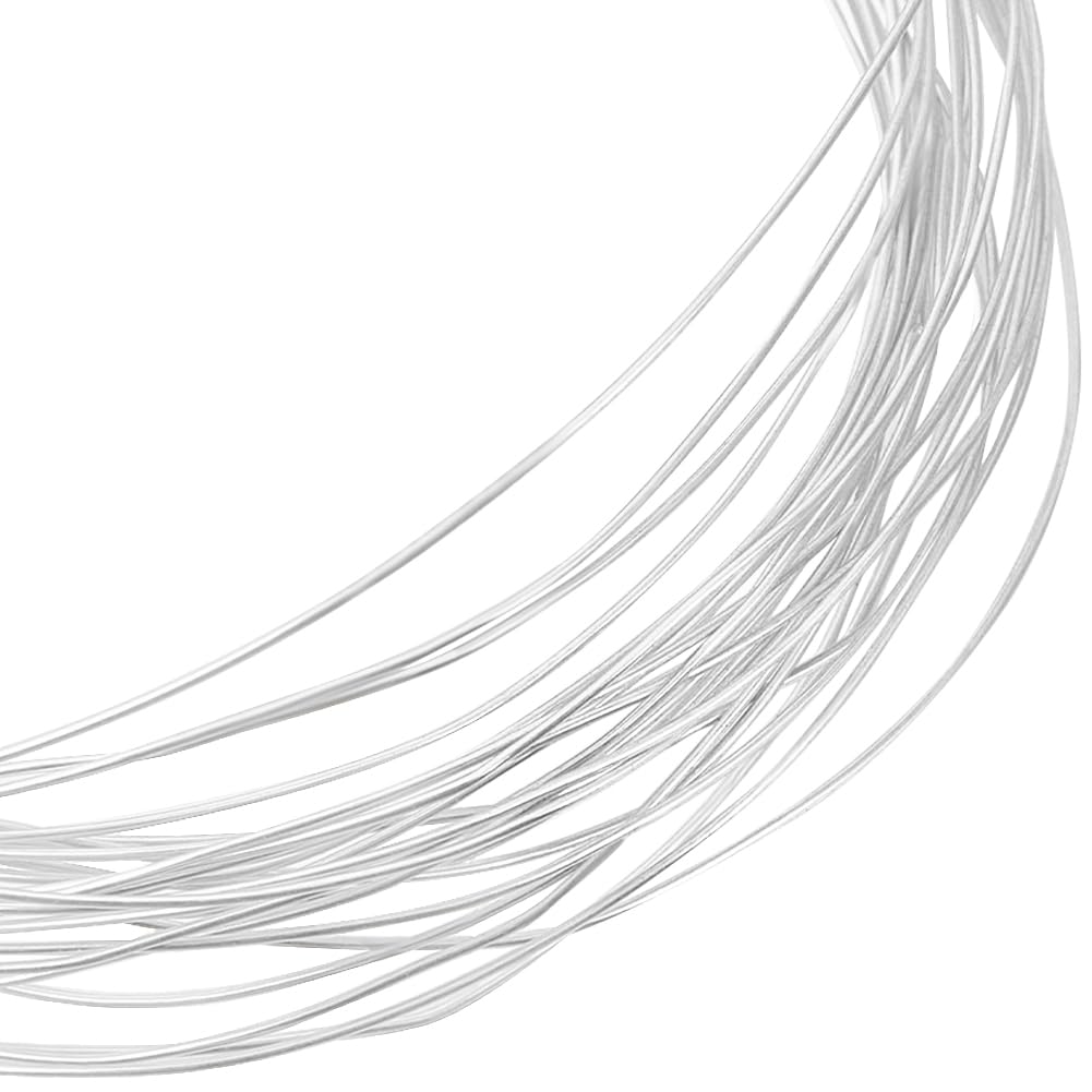 Beebeecraft 29 Gauge/0.3mm 925 Sterling Silver Wire 3M Dead Soft Round Craft Jewelry Wire with 2Pcs Suede Polishing Cloth for Wire Wrap DIY Jewellery Bracelets Earrings Making