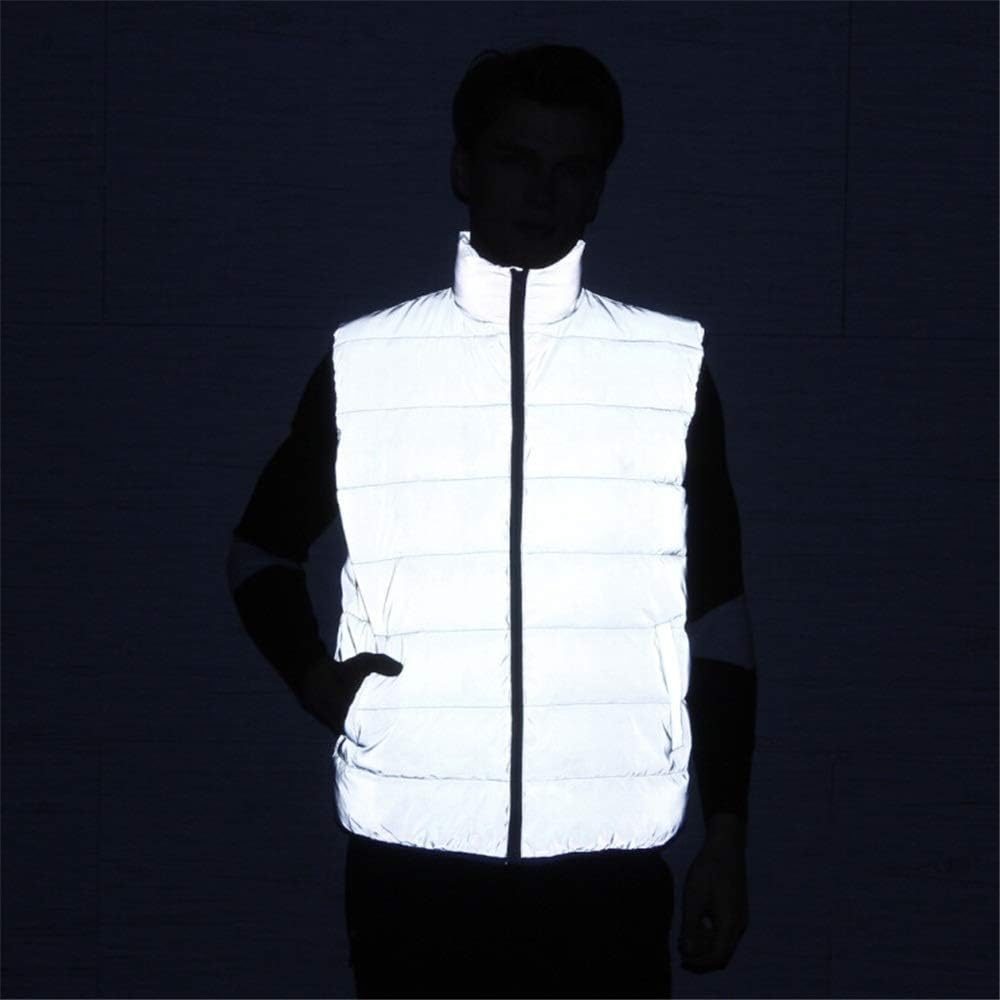 Men Reflective Jacket Women's Men's Reflective Vest Down Cotton Winter