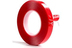 Kaisiking 15mm x 25M Wide Clear Double Sided Tape Two Sided Adhesive Tape Transparent Weatherproof Yards Outdoor Ultra Strength Industrial Mounting Tape