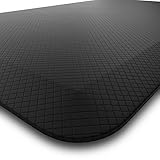 Homey Brands 20-Inch-by-39-Inch Anti Fatigue Non-Slip Standing Mat with Towel, Black