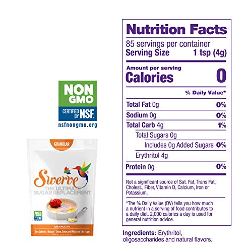 Swerve Ultimate Sugar Replacement Sweetener, Granular Sugar Substitute