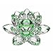 Amlong Crystal Hue Reflection Lotus Flower with Gift Box, 3 inch, Green