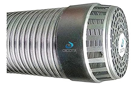 Oicota 6 Inch Chimney Exhaust Pipe With Free Cowl Cover (FLEXIBLE ALUMINIUM DUCT PIPE UPTO 10 Feet)
