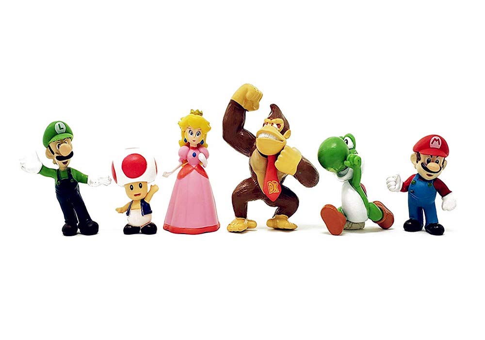 6 Pcs Super Mario Brothers Cake Toppers Figures Decorations Mario Cake Decorations For Birthday Party Supplies Buy Online In India At Desertcart In Productid 177340954