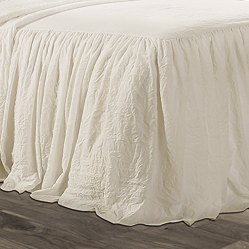 lush-decor-ruffle-skirt-bedspread-ivory-shabby-chic-farmhouse-style