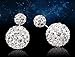 KOREA-JIAEN Shambhala Earrings S925 Sterling Silver Plated Base Cubic Zirconia Double Sided Fully-jewelled Earrings