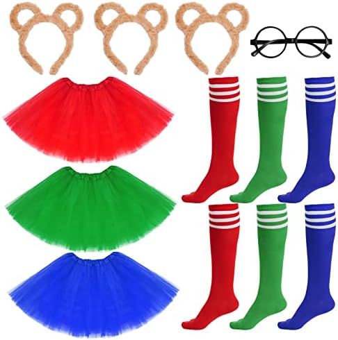 SAIIURV Disfraz De Ardilla 3 Piezas: Diadema Con Orejas, Gorra Roja Con 'A' Y Gafas Para Niños Y Adultos, Accesorios Divertidos Para Fiestas De Navidad Y Carnaval