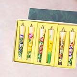 仏具 ローソク ろうそく キャンドル 【和ろうそく】【5つの無料サービス付き】絵ろうそく 花の詩（手描き） 3号 6本入 秋冬柄 10月から3月<br> 供養 手元供養 かわいい