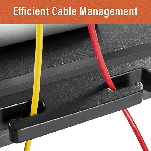 PUTORSEN® Adjustable Monitor Stand Riser for Computer, iMac, PC, Printer, Laptop with Tablet & Phone Holder, Cable Management Slot, up to 10KG