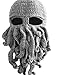 Tentacle Octopus Cthulhu Knit Beanie Warm Hat Beard Costume Cosplay Funny Caps Party Props Unisex Ski Mask Grey