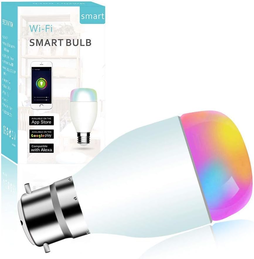 WiFi Smart Bulb Alexa Light Bulbs B22 LINGANZH WiFi Multicolor