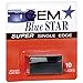 Gem Blue Star Super Single Edge Blades 10 ea (Pack of 6)