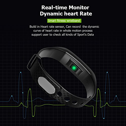 Fitness Tracker, Waterproof Color Screen Activity Tracker Watch Bluetooth Wristband Smart Bracelet with Heart Rate Blood Pressure Calories Pedometer Sleep Monitor Call Reminder for Android IOS Phone - Thumbnail 3