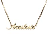 Anastasia Name Tag Necklaces for Her His Friends