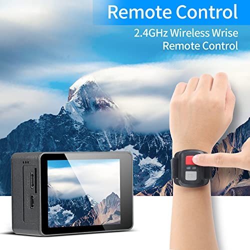 Jadfezy Action Camera 4K 60FPS with EIS AntiShake, WiFi and Remote