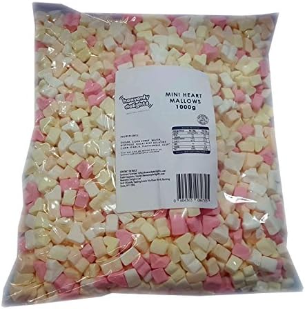 Heavenly Delights Halal Mini Hearts Mallows 1KG