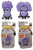 Despicable ME 2 One Plus Two Eye Evil Purple Minion 3D Toy Figure 2pc SET