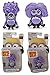 Despicable ME 2 One Plus Two Eye Evil Purple Minion 3D Toy Figure 2pc SET