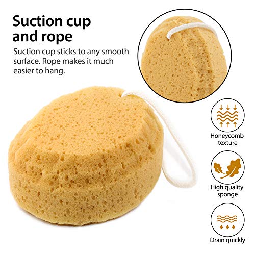BAIMEI Bath Sponge, Soft Shower Sponge, Loofahs Pouf Gentle Cleaning Body Luffa Sponge (2pcs) - Thumbnail 7