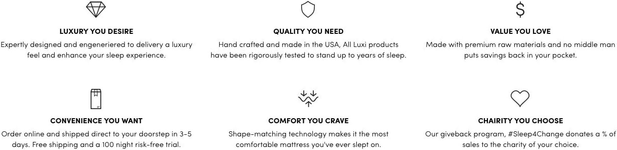 Luxi3n1 Adjustable Foam Mattress, Each Side Adjusts Separately For SOFT-MED-FIRM, Shape Matching Technology For Superior Pressure Relief, 5 Layer - Cool Air Flow Column Grid, CertiPUR-US, Cal King: Kitchen & Dining