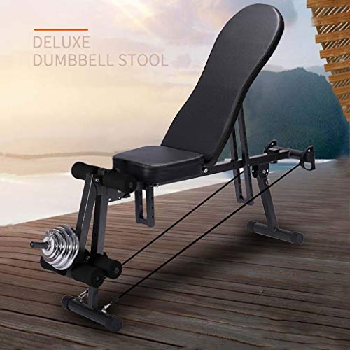 Hohaski-Weight-Bench-Adjustable-FlatInclineDecline-Utility-Bench-PressSit-Up-Workout-with-Leg-Extension-for-Home-Gym-Fitness-StudioblackMaximum-Load660lb