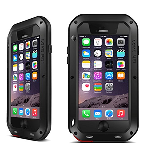 Aluminum-Powerful-Shockproof-Dustproof-Littel-Waterproof-Gorilla-Glass-Metal-Case-Cover-for-iPhone-6-47-Black
