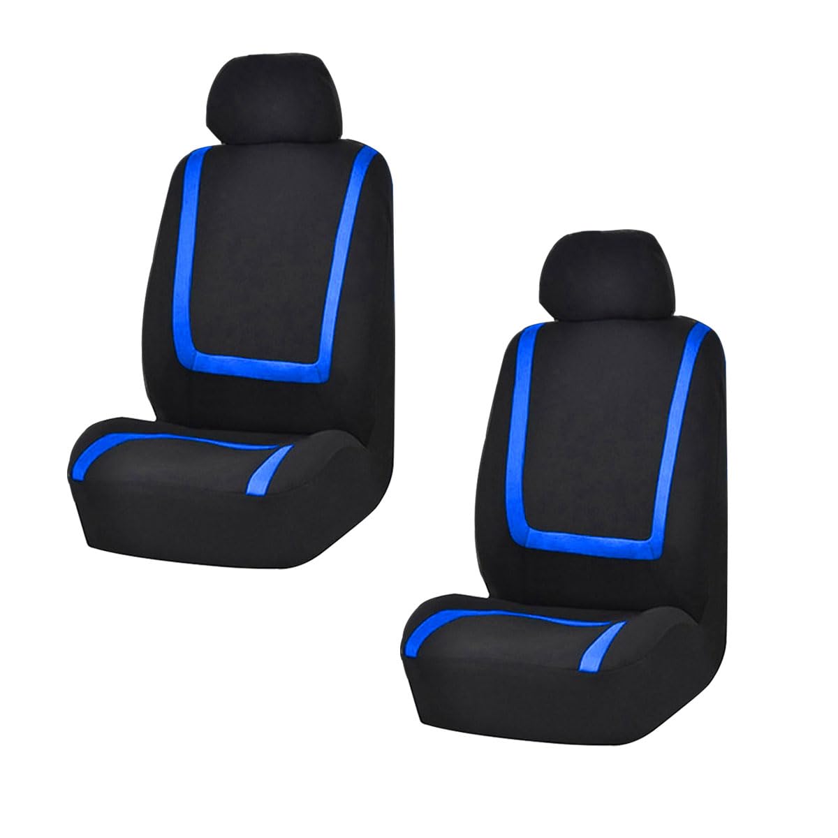 Photo 1 of 2 Pack Car Seat Covers, Breathable Seat Protectors, Anti-Slip Driver Seat Cover, Comfortable Front Seat Cover Set Universal Fit for Truck, SUV, Sedan, Airbag Compatible (Black&Blue)
