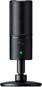 Razer Seiren X <strong>Micrófono</strong> para transmisiones en Streaming con Condensador, Color Negro 