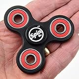 Spin Dr Fidget Spinner With Case Covered Bearings - Stress Relief Toys & Fidget Hand Spinner (Black)