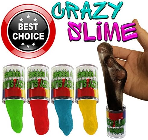 fluffy slime - 5 SET Good Gooey Fun FOR KIDS, Colored CRAZY SLIME of 5 Different Colors, Blue – Yellow – Green – Red - Black. By HOOBABA. BUY NOW