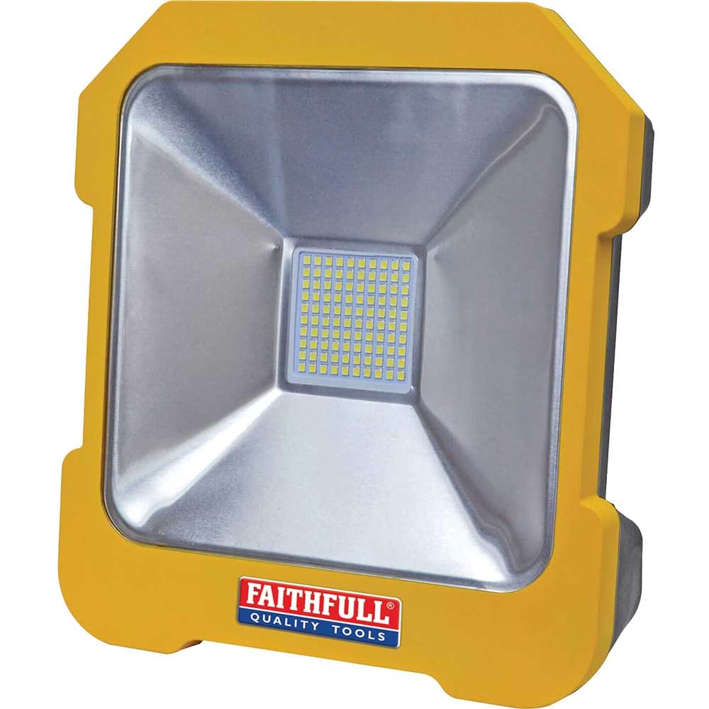 Faithfull FPPSLTL20L LED Task Light Low Voltage 110V 20W. With Power Take Off and Linkable Up To 15 Units