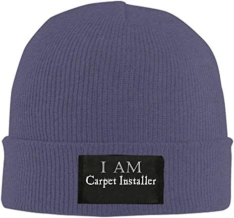 DYM Carpet Installer Warm Winter Hat Stripe Knitted Woolen Caps Knit Cap For Unisex
