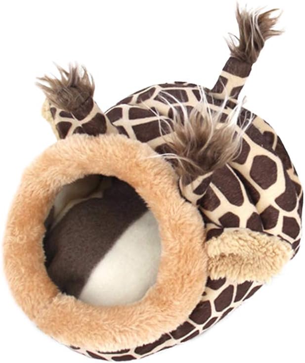 UKCOCO Guinea Pig Bed - Washable Guinea Pig Cage Accessories Small Animal Bed Hideout for,Chinchilla,Hamsters,Hedgehog - Giraffe Style