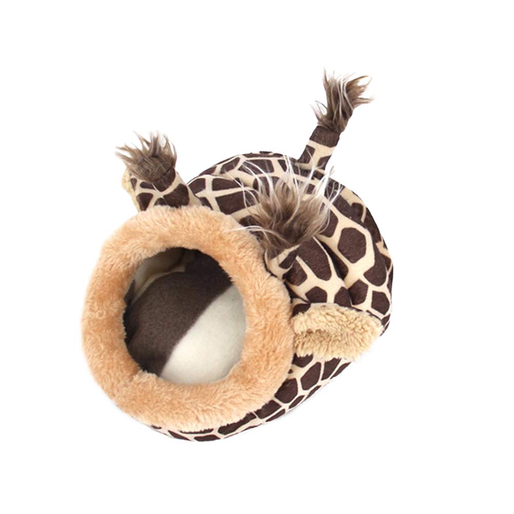 UKCOCO Guinea Pig Bed - Washable Guinea Pig Cage Accessories Small Animal Bed Hideout for,Chinchilla,Hamsters,Hedgehog - Giraffe Style