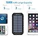Solar Charger 15000mAh Portable Power Bank with 2.4A Outputs Weatherproof for iPhone, ipad, Samsung, Smart Phones and Outdoor Camping