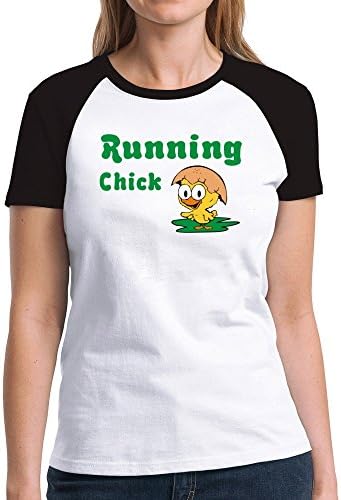 Eddany Running Chick Raglan Women T-Shirt