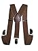 Hemp Bow ties and Brown Suspenders Set Combo Kids Children Baby (Brown)